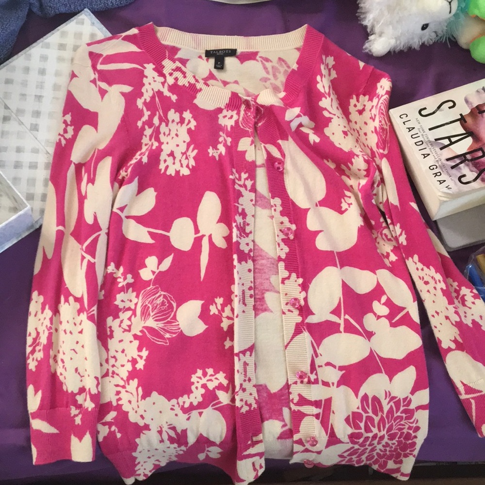 Flower print dress sweater